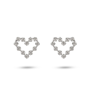 Brinco com Diamantes em Ouro Branco 18K