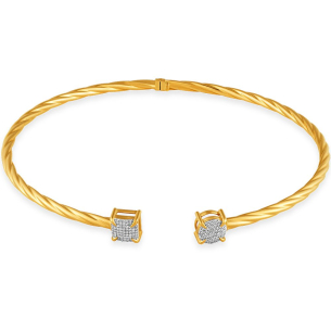 Gargantilha choker em Ouro Amarelo 18K com 0,44 ct de Diamantes