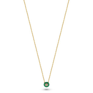 Gargantilha Infantil em Ouro Amarelo 18K com Brilhantes