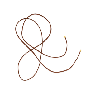 Gargantilha Courinho Shine Com Ponteiras em Ouro Amarelo 18K