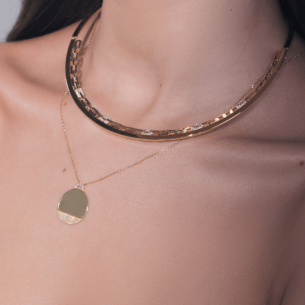 Gargantilha com Diamantes em Ouro Amarelo 18K