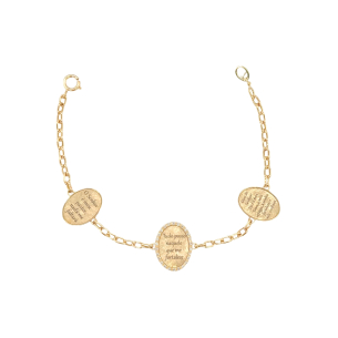 Pulseira Salmos com Diamantes em Ouro Amarelo 18K