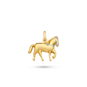 Pingente de Cavalo em Ouro Amarelo 18K