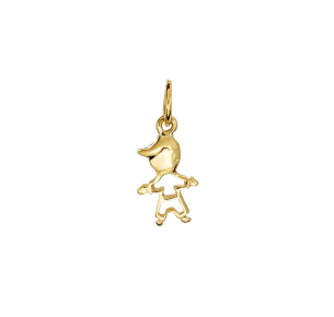 Pingente Ouro Amarelo 18K menino vazado