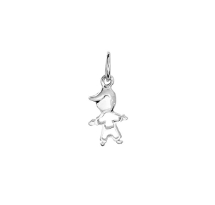 Pingente Ouro Branco 18K menino pequeno