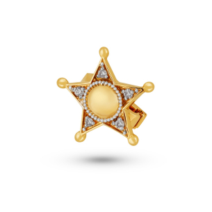 Clips Estrela em Ouro Amarelo 18K com Diamantes