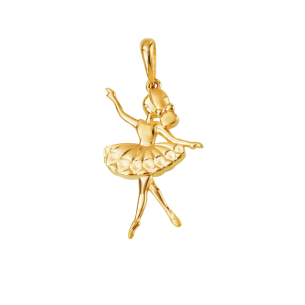 Pingente Bailarina em Ouro Amarelo 18K