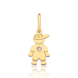 Pingente Ouro Amarelo 18K menino  