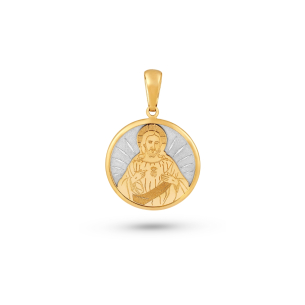 Pingente em Ouro Amarelo 18k Sagrado Coração Mônaco 