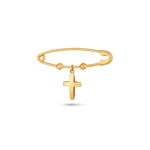 Pingente Alfinete em Ouro Amarelo 18k Cruz Petit