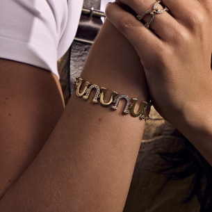 Riviera Ferradura em Ouro Amarelo 18K com Diamantes