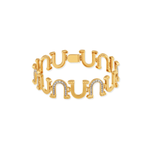 Riviera Ferradura em Ouro Amarelo 18K com Diamantes