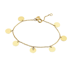 Pulseira Infantil com Brilhantes em Ouro Amarelo 18K
