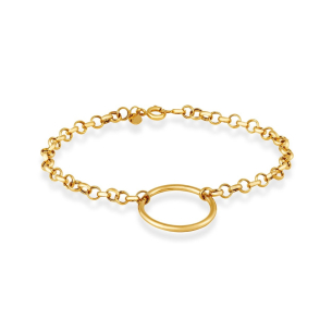 Pulseira Feminina Circulo em Ouro Amarelo 18K  