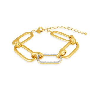 Pulseira com Diamantes em Ouro Amarelo 18K