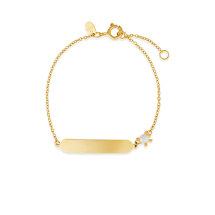 Pulseira Infantil com Pérolas em Ouro Amarelo 18K