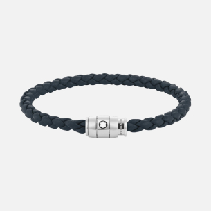 Pulseira Montblanc Medium Soft Leather Avio Blue