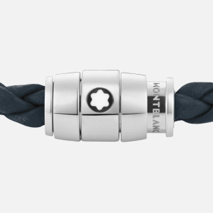 Pulseira Montblanc Medium Soft Leather Avio Blue