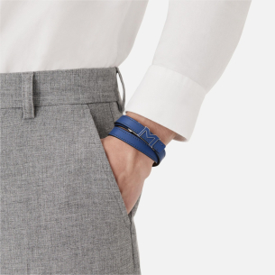Pulseira Montblanc logo azul Montblanc M