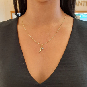 Pingente Raquete em Ouro Amarelo 18K 