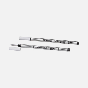 Refil de caneta Montblanc 2 recargas de delineador fino (L) Mystery Black