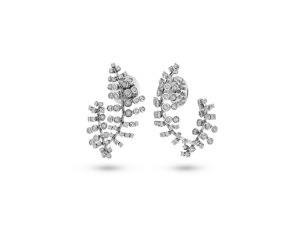 BRINCO OURO BRANCO 18K DIAMANTE