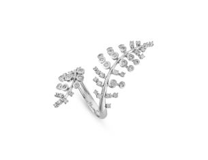 ANEL OURO BRANCO 18K DIAMANTES