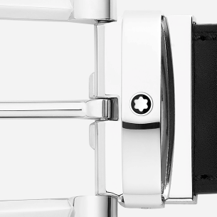 Cinto Montblanc de cem Ouro preto e marrom - 35mm