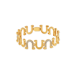 Riviera Ferradura em Ouro Amarelo 18K com Diamantes